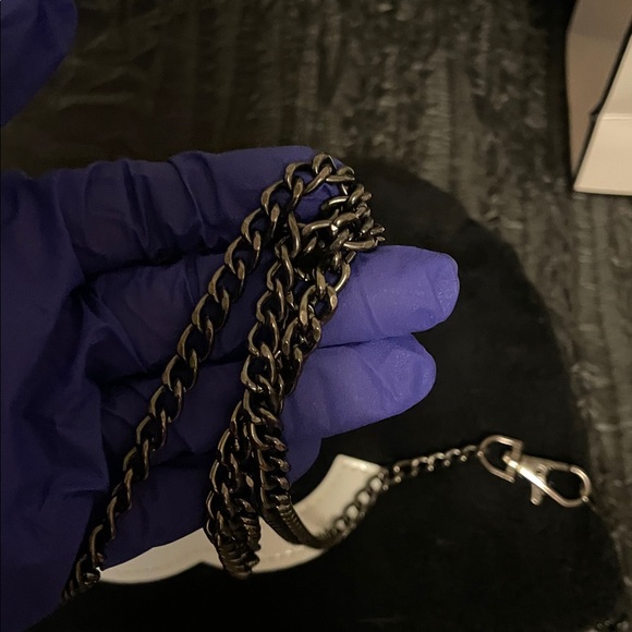 VIP/GWP Black Shoulder Bag with White Logo with shopping bag - Picture 3 of 17